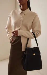 [Toteme] Belted Suede Bucket Bag