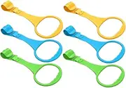 GREENADSCAPE Baby Pull up Rings 3 Colors 6 Pieces Crib Hanging Rings for Newborns Safe Easy to Install for Balance Stability