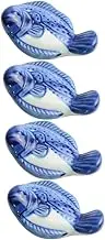 HOLIDYOYO 4pcs Fish Shaped Cutlery Holder Adorable Chopsticks Rest for Dining Table Prevents Rolling for Forks Knives Kitchen Gadget Present