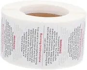 DIYEAH 1Roll Self Adhesive Candle Warning Stickers Safety Decals for Candle Jars Wax Melting Safety Labels Durable Material for Reminder