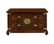 HIROKO SOLID MAHOGANY CHINESE STYLE 120CM 2 DOORS & 4 DRAWERS BUFFET IN MAHOGANY