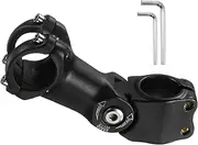 sourcing map 25.4mm Bike Stem 60 Degree 90mm Aluminum Alloy Bicycle Handlebar Stem with Hex Wrench for Mountain Road Bike BMX MTB Cycling, Black