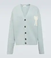 [Ami Paris] Ami Paris Ami de Coeur alpaca-blend cardigan AU 99 blue
