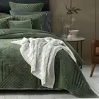Bianca Samatra Coverlet Set Olive. An super soft Elegant, Quilted Coverlet Set