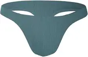 [Generic] Men's Underpant Solid Color Cotton Soft Breathable Comfortable Thong Low Waisted Performance Pouch G-String