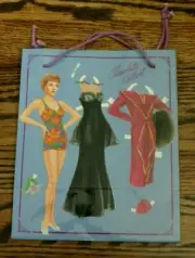 Claudette Colbert Paper Doll Medium Gift Bag 1994 NEW Old Stock