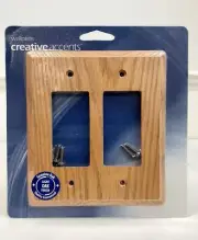 Creative Accents Wall Plate Double Rocker Switch Wall Plate - Light Oak 927L
