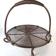 NEW Pier 1 Imports Copper Tone Footed Wire Buffet Server With Handle 10.5" Wide
