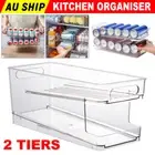 2-Tier Refrigerator Fridge Organizer Can Storage Rack Container Drink Dispenser