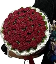 Flower Bouquet Blanket, Handmade Foldable Soft Roses Blanket, Breathable Bed Throws for Home Bed Decoration Nursery Room Wedding Housewarming