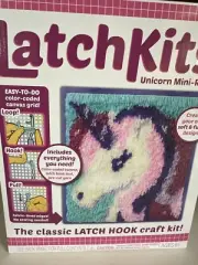 LatchKits - The Classic Latch Hook Craft Kit - Unicorn Mini Rug New