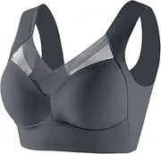 [Generic] Compression Bra Women's Large Strapless Lace Tank Top Underwear Thin Side Fold Side Breast Gather Adjustable Bra Comfy Maternity Bra