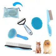 5-in-1 Dog Brush Grooming Kit - Dog Grooming Supplies Dog Dematting Rake for ...