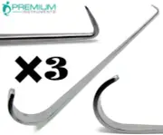 3 Pcs Jackson Trachea Tenculum Hook 6" Surgical New Retractor Instruments