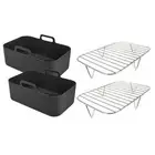 Air Fryer Accessories Set 4pcs Stainless Steel Rack and Baking Tray Silicone
