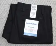 Men's DOCKERS Easy Khaki CLASSIC FIT Flat Front PANTS • 34x30 • BLACK
