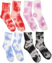 [PACKOVE] 4 Pairs Women Warm Socks Coral Fleece Socks Decorative Socks Fluffy Socks for Winter