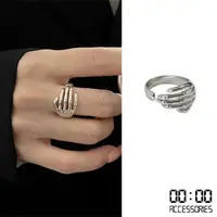 在飛比找momo購物網優惠-【00:00】韓國設計嘻哈潮流暗黑骷髏手爪造型開口戒 戒指(