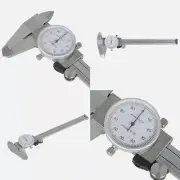 US Stainless Steel Dial Caliper 6'' Shockproof 0.01'' of One Inch Graduation