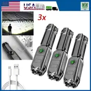990000LM LED Camping Flashlight Rechargeable Tactical Zoomable Torch