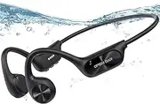 Swimming Headphones, Bone Conduction Headphones, Open Ear Sport Earphones, Wireless Bluetooth 5.4 Built-in MP3 Player 32G, IPX8 Waterproof Earphones for Swimming, Running, Cycling