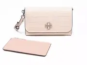 Tory Burch Thea Clay Pink Crossbody Bag Wallet Clutch Purse with Card Case