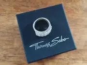 Thomas Sabo large 925 silver ring, 54, NEW! RRP £165