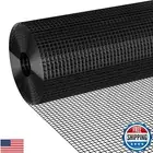 POTNET Black PVC Vinyl Coated Wire Mesh Hardware Cloth 1/2 inch 48 x 50 ft 19