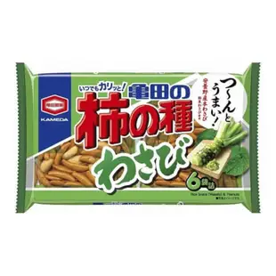 KAMEDA 龜田制果 柿種米果花生零食 芥末味 164g 6袋入