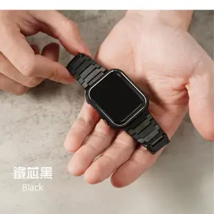 【ALL TIME 完全計時】Apple watch 42/44/45/49Ultra平切C字磨砂鈦錶帶