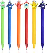 DOMAXWILL Erasable Ballpoint Pen, Pack of 6 Blue Rollerball Pens, Erasable, 0.5 mm Erasable Pens, Erasable Rollerball Pen, Gel Pen, Erasable Pen