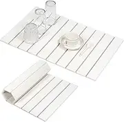 Mumoo Bear Stone Drying Mat for Kitchen Counter, Large Stone Dish Drying Mat Foldable,Quick Dry for Kitchen Dishes Bottles Cups Bathroom Any Countertop 23" x 15.3"
