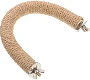 BUGUUYO Bird Perch Stand Natural Shaped Jute Rope Perch for Parrots Easy Installation Safe Bird Supply for Cage Resting and Chewing Fun and Functional Accessory for Budgies Cockatiels and