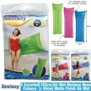 Colourful Print Inflatable Air Mattress Swimming Pool Raft Mat Float Pool Swim