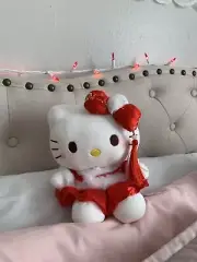 New Sanrio Hello Kitty With Red Costume Limited Edition Plush 9”