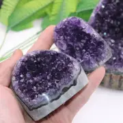 AAA Natural Amethyst Cut Base Quartz Cluster Druzy Geodes Crystal Reiki Specimen