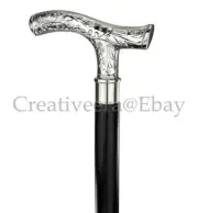 Brass Unique Victorian Head Solid Walking Stick Wooden Cane 36" Long beautiful