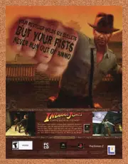 Indiana Jones Emperor's Tomb PC Original 2004 Ad Authentic Video Game Promo 1