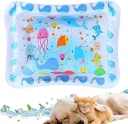Water Sensory Mat,Foldable Cat Water Play Mat | Pet Supply Thickened Crawling Pad Inflatable for Family Sleeping All Age Hot Weather Indoor Outdoor Living Room Home Travel