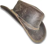 [Oztrala] HAT Leather Australian Oiled Outback Aussie Western Cowboy Men Women Bushman HL31