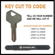 Replacement key for Steeline Garage Roller Door Lock Keys Cut To Code Number