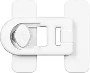 Fridge Child Lock | Latch Catch Toddler | 7.2x5.8cm Cabinet Cupboard Locks | Baby Proof Refrigerator & Freezer Door Bolt | Childs Safety Catches for Oven, Kitchen Appliances & Home Use
