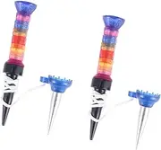 Yardwe Golf Spikes Magnet Tee 2pcs Training Tool for Tee Accessory and Training Random Color