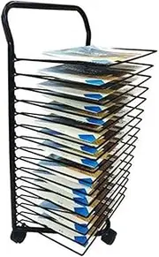 15-Layer Art Drying Rack,Iron Mobile Drying Easel,4K Single-Sided Drying and Display Storage Rack,for Creative Studios,Classrooms