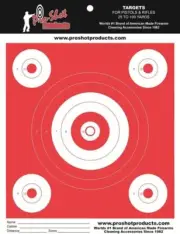 Pro-Shot Heavy Paper Targets 8.5x11" Orange Glow Bullseye 12-pack - OG-12