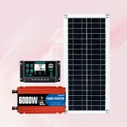 6000W-Solar Panel Set Solar Power Inverter Generator 100A Home 110V Grid SystAy