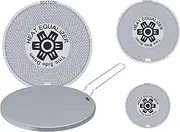 Heat Equalizer Set of All 3 Sizes - The Heat Diffuser for Gas Stove & Electric Stove - Aluminum & Copper Alloy, Hot Plate & Stove Burner Cover, Ring Plate Cover, Commercial