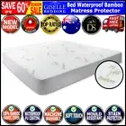 Bed Waterproof Bamboo Matress Protector Breathable Fabric Cover King Size Topper