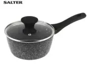 Salter Megastone 16cm Saucepan Non-Stick Pot Induction/Gas Cookware w/ Lid SLV