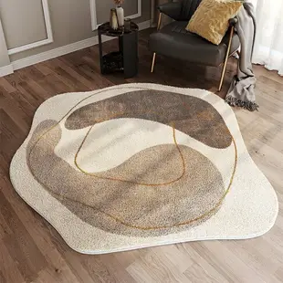 羊羔絨不規則地毯 床邊地毯 客廳地毯 短毛地毯 北歐地毯 房間地毯 地毯臥室 地毯地墊 可水洗